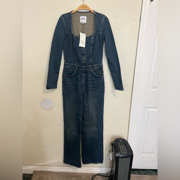 Zara Pants & Jumpsuits Zara Denim Jumpsuit Poshmark